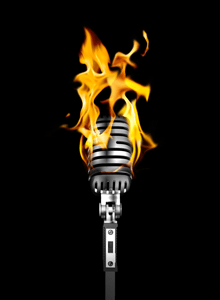 Burning Mic. Developing Your Voice. Image courtesy of stock.xchng®