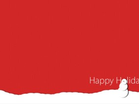 Happy Holidays Red Snowman Image. Courtesy Creative Commons.